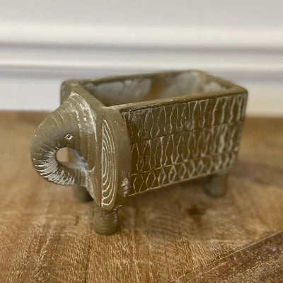 RESIN ELEPHANT PLANTER