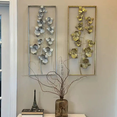 METAL FLOWER WALL DECOR