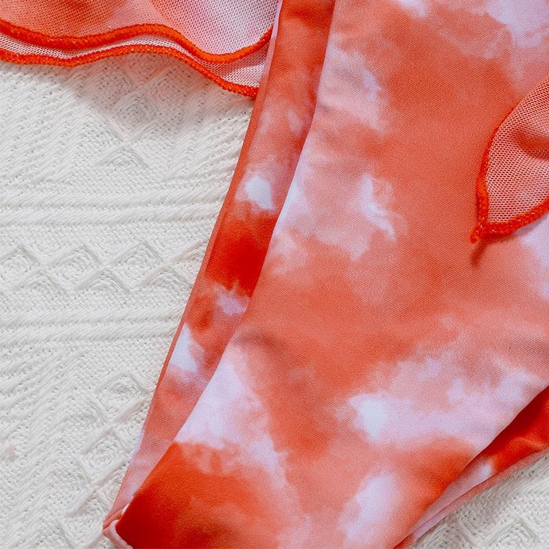 3 Piece Women Bikini Modern Swimsuit Women High Cut Suit Halter Swimwear Women's Bikini Swimsuits With Wrap Skirt Lace Up Pieces Strings High Cut Bikini Set Bathing Suits Female Triangle Backless Bathing Suit