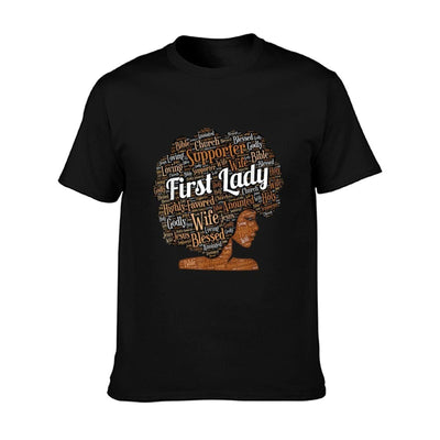 First Lady Pastor's Wife Black Woman Afro T-Shirt