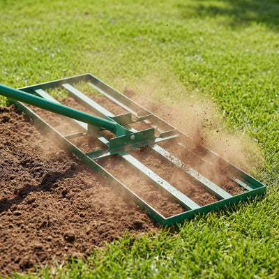 30 x 10 Inch Heavy Duty Lawn Level Tool with 69 Inch Handle-Green