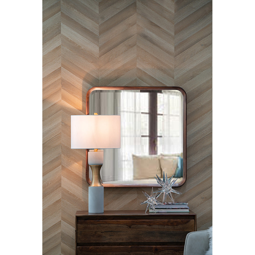 15x15x30' Cement With Metal Table Lamp