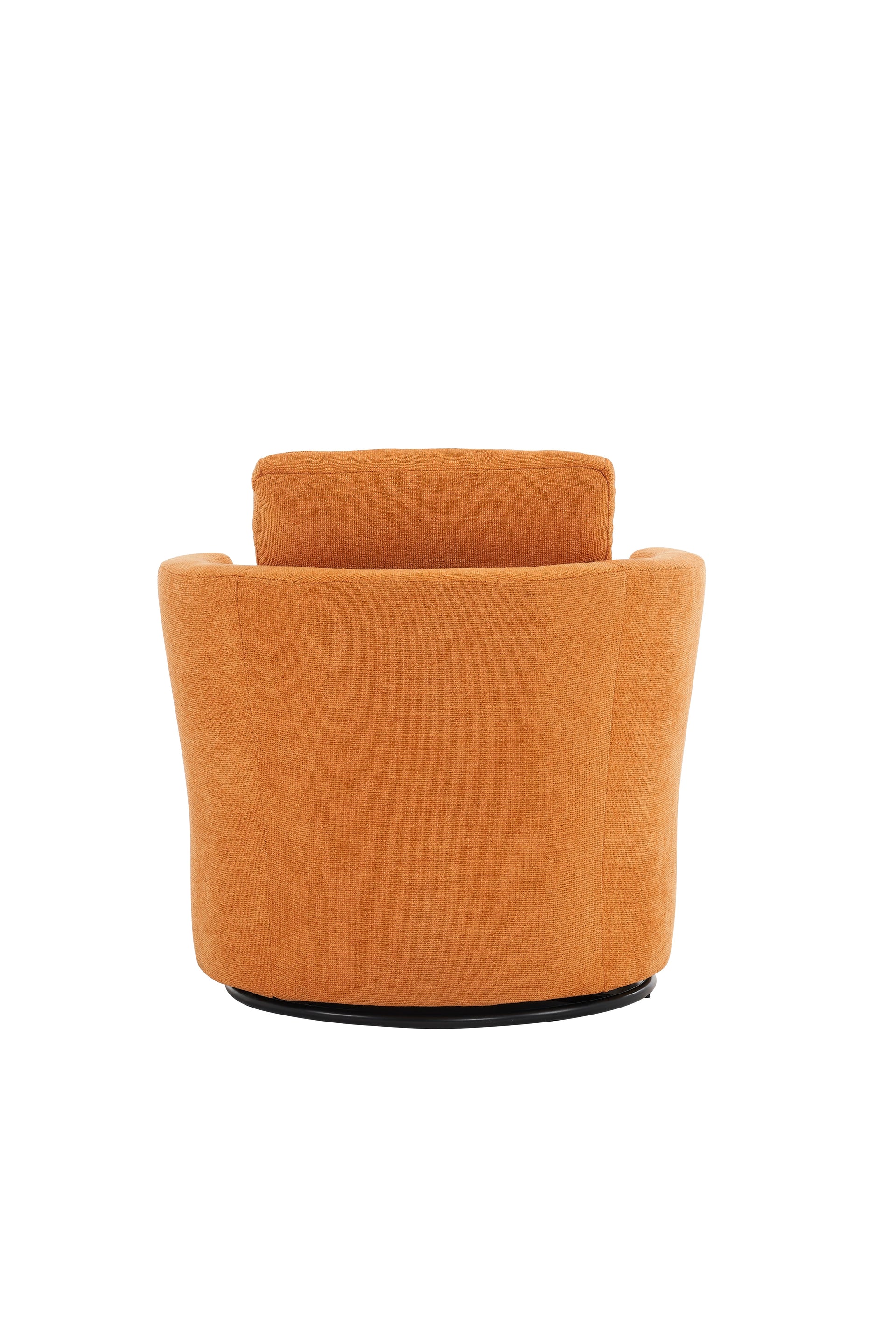 Rotating bucket chair comfortable circular sofa chair in living room, 360 degree rotating bucket club chair (Yellow)