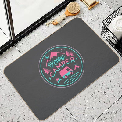 Happy Camper Soft-top Long-Lasting Bath Mat