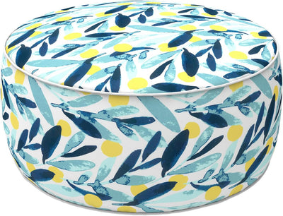 Outdoor Inflatable Ottoman - Coastal Leaves Design