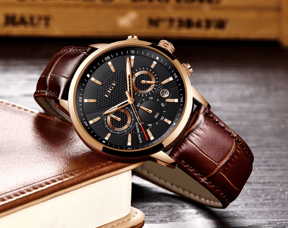 Men's Waterproof Watch With Chronometers Day View Sport Analog Watches Excellent Look Perfect Gift For Him