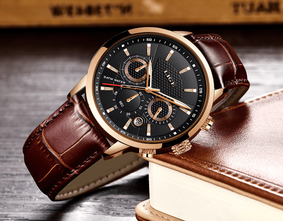 Men's Waterproof Watch With Chronometers Day View Sport Analog Watches Excellent Look Perfect Gift For Him
