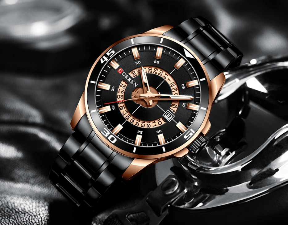Men's Modern Sports Waterproof Watch Luxury Unique Design Fluorescent Hands Perfect Gift