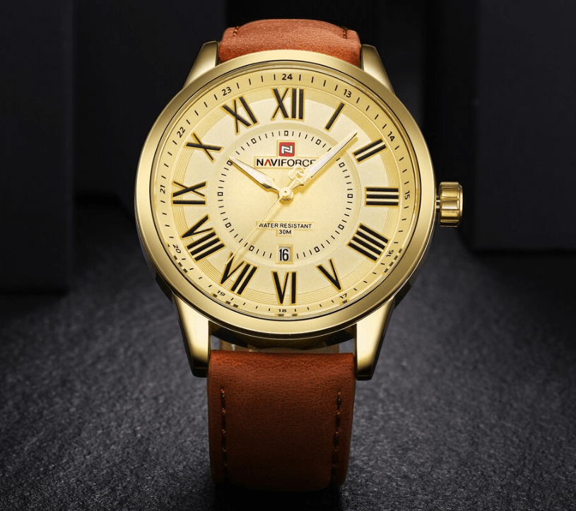 Universal Waterproof Watch With Details Of Great Design Numbers And Date Display Perfect Gift