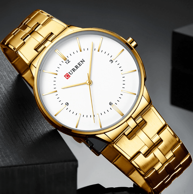 Men's Waterproof Watch With Shining Bracelet In Five Modern Designs Perfect Gift For Your Loved One