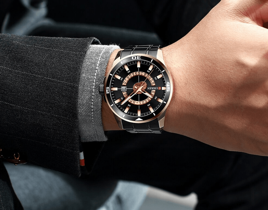 Men's Modern Sports Waterproof Watch Luxury Unique Design Fluorescent Hands Perfect Gift