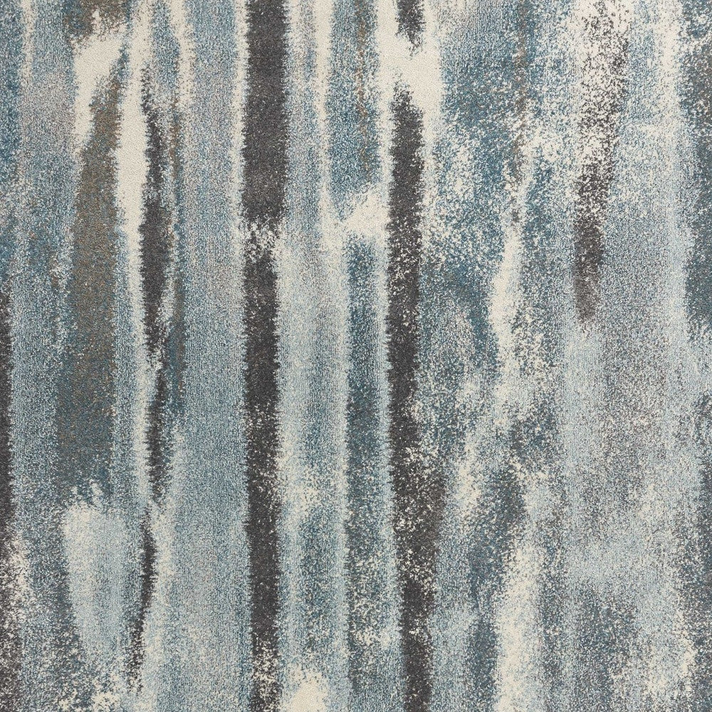 7' X 10' Polypropylene Teal Area Rug