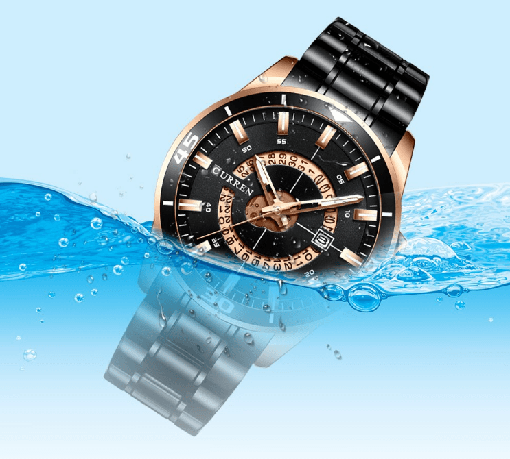 Men's Modern Sports Waterproof Watch Luxury Unique Design Fluorescent Hands Perfect Gift