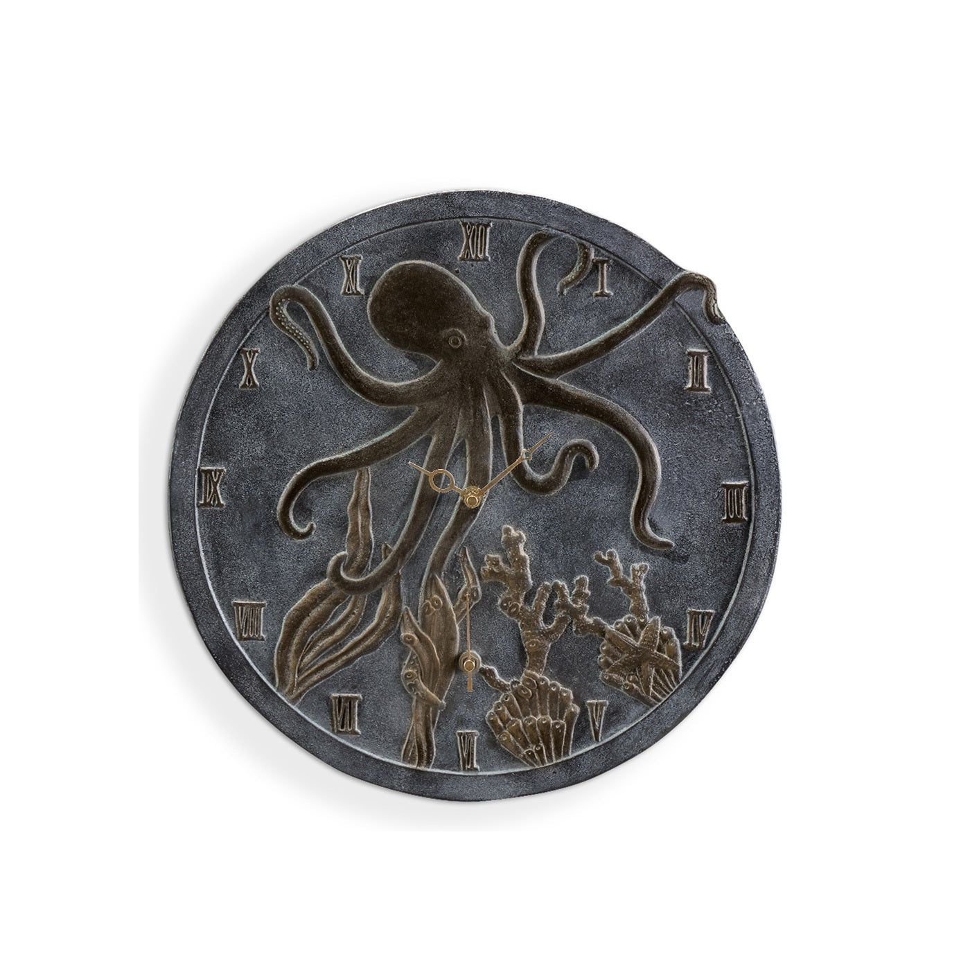 Octopus Wall Mounted Garden Clock and Thermometer