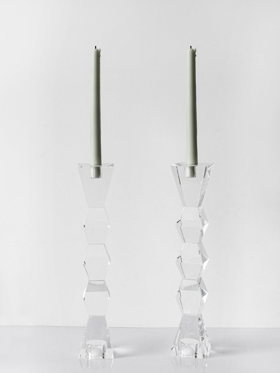 14” Rhombus Tealight Compatible Candlesticks