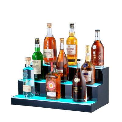 LED Lighted Liquor Bottle Display Bar Shelf RF & App Control 24