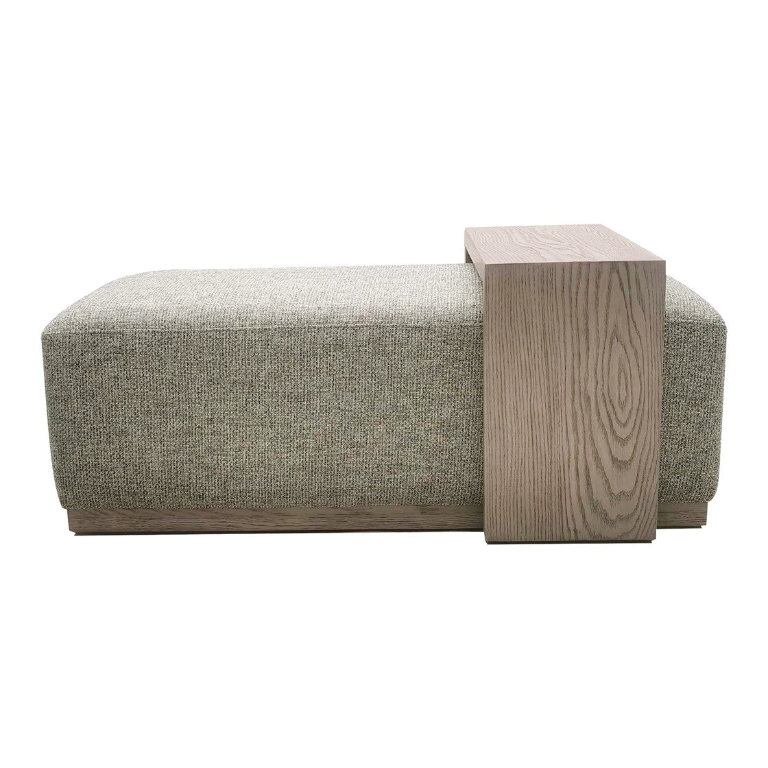 Peggy Bench/Cocktail Ottoman With Table - Tweed/Multi