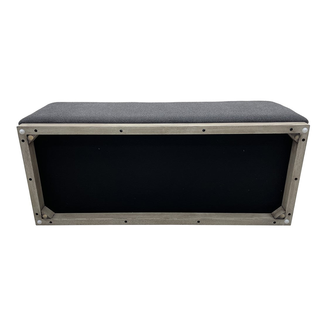 Peggy Bench/Cocktail Ottoman With Table - Dark Grey