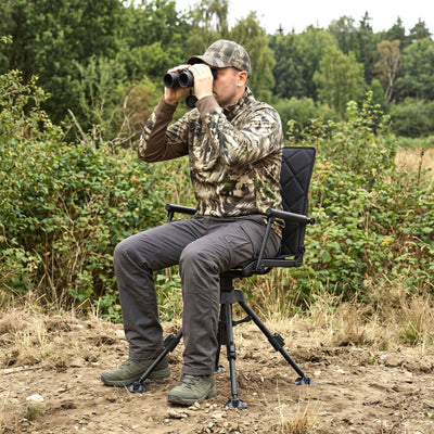 360° Silent Swivel Hunting Seat with 5-Level Adjustable-Black