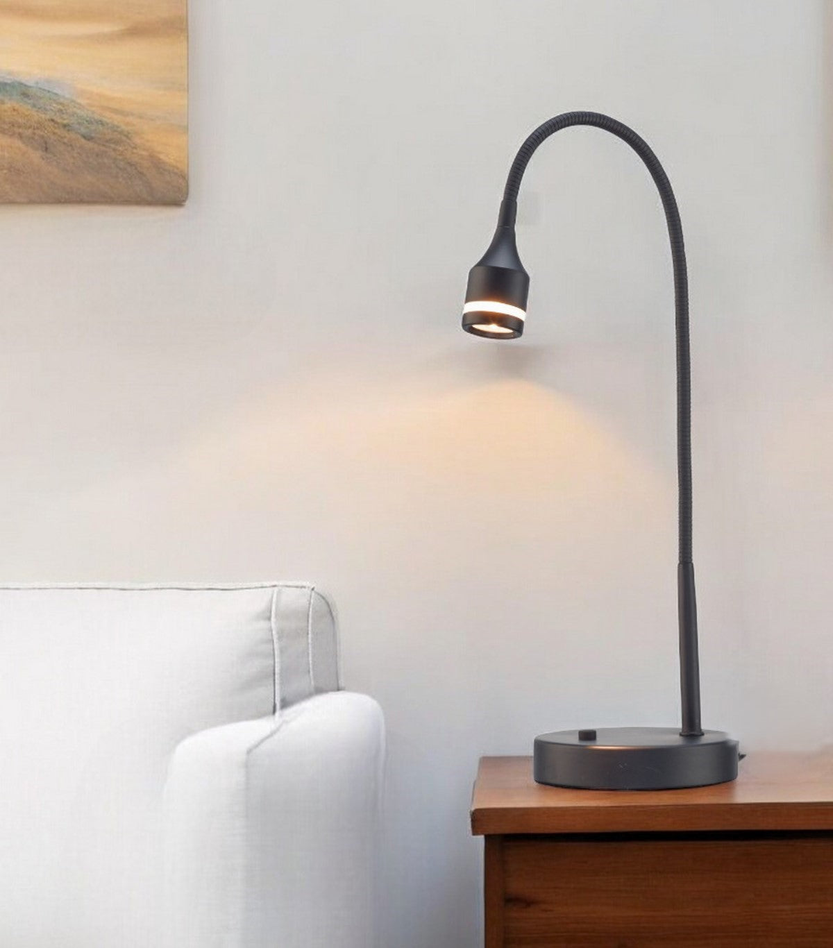 Brushed Steel Metal Led Adjustable Desk Lamp