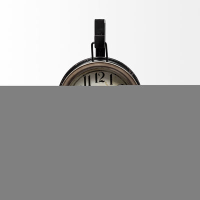 Metallic Brown Metal Hanging Desk Table Clock