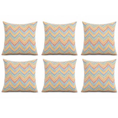 6 Pack Outdoor Pillow Covers - Water-Repellent Decorative Cushion Covers