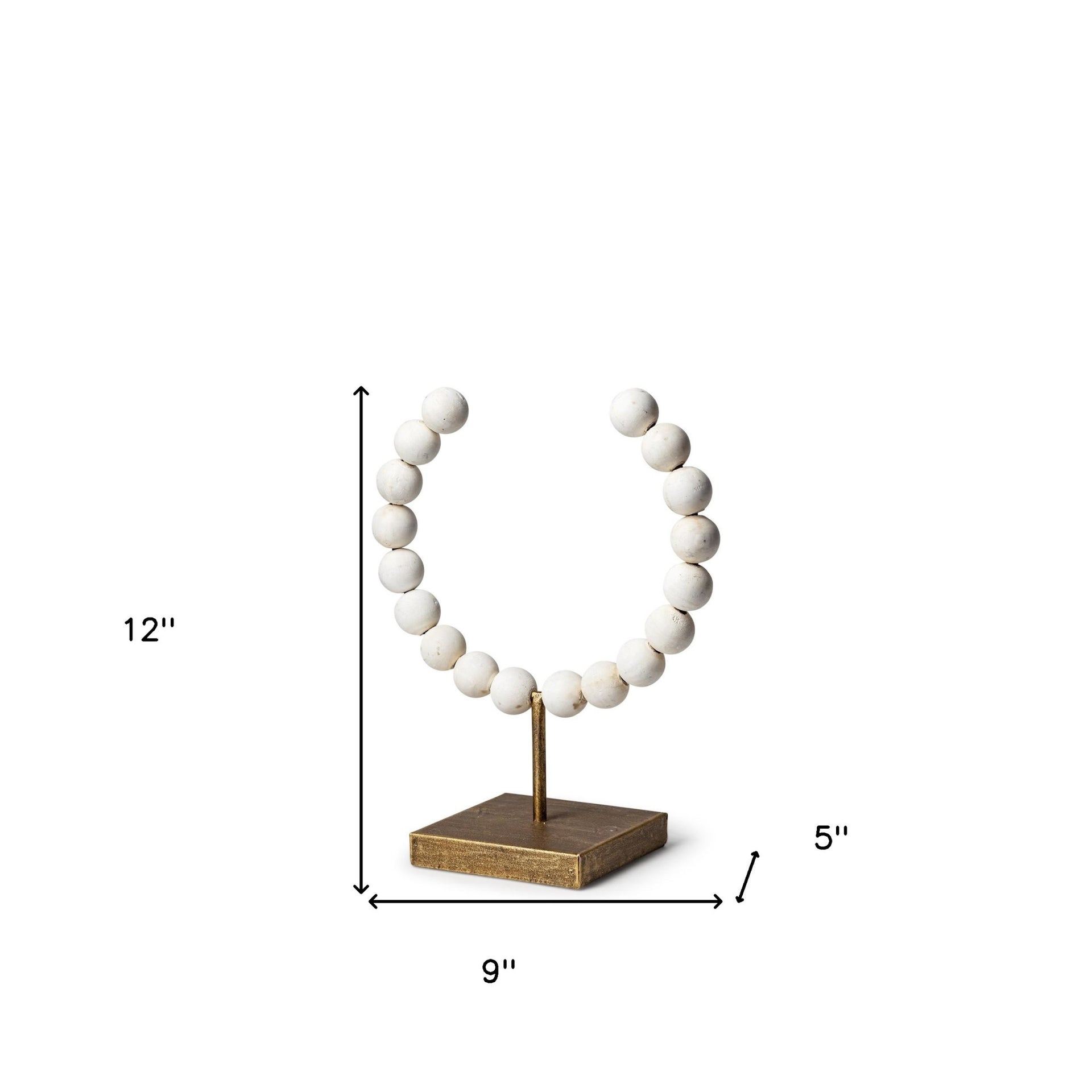 Petite White Beaded Sculpture