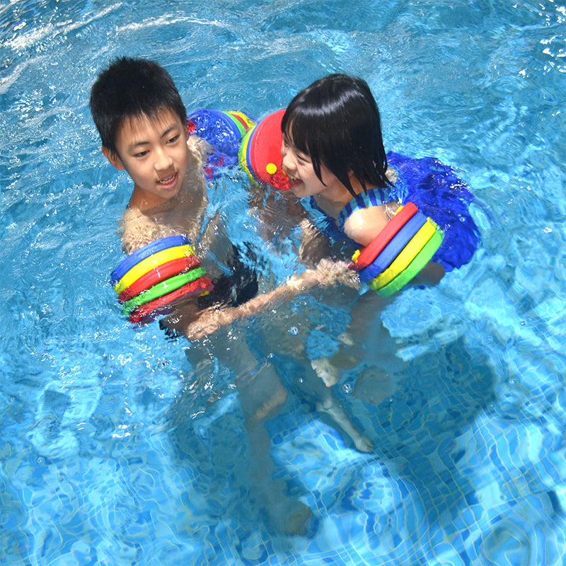 Kids' swim belt: 6 EVA discs/pack, for 3 - 14yo, 15 - 30kg rings.
