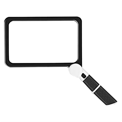 Full-Page 5X Magnifying Glass for Reading, Folding Lighted Magnifier with 48 LED Lights, Rectangular Handhold Magnifier
