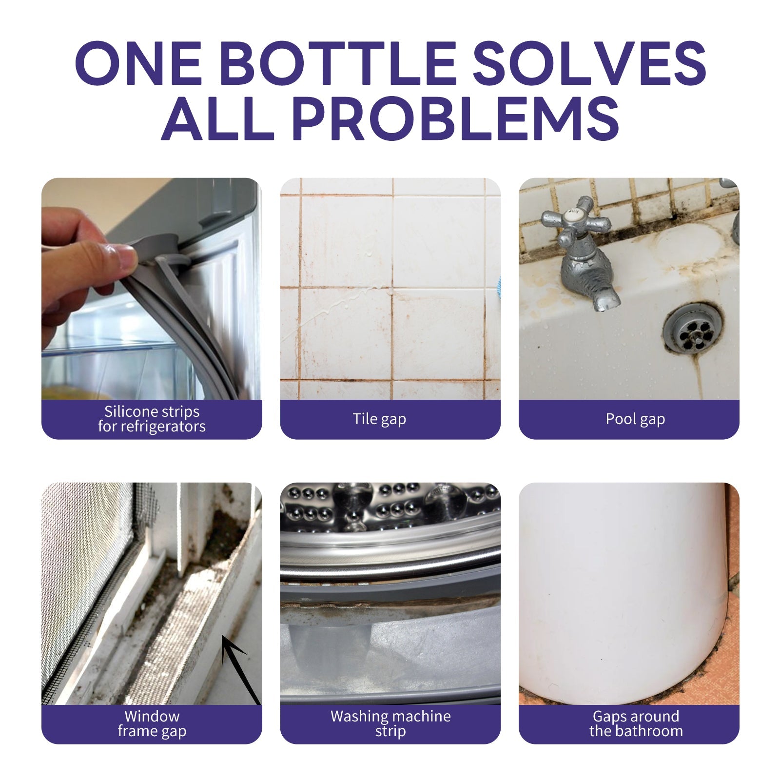 Mildew Removal Gel, Wall Tile Refrigerator Washing Machine Silicone Strip Window Gap Multi-Effect Anti-Mildew Agent