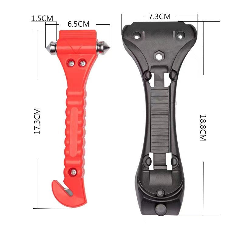 Car 2-in-1 safety hammer with base life-saving emergency hammer fire escape hammer car mounted window breaker
