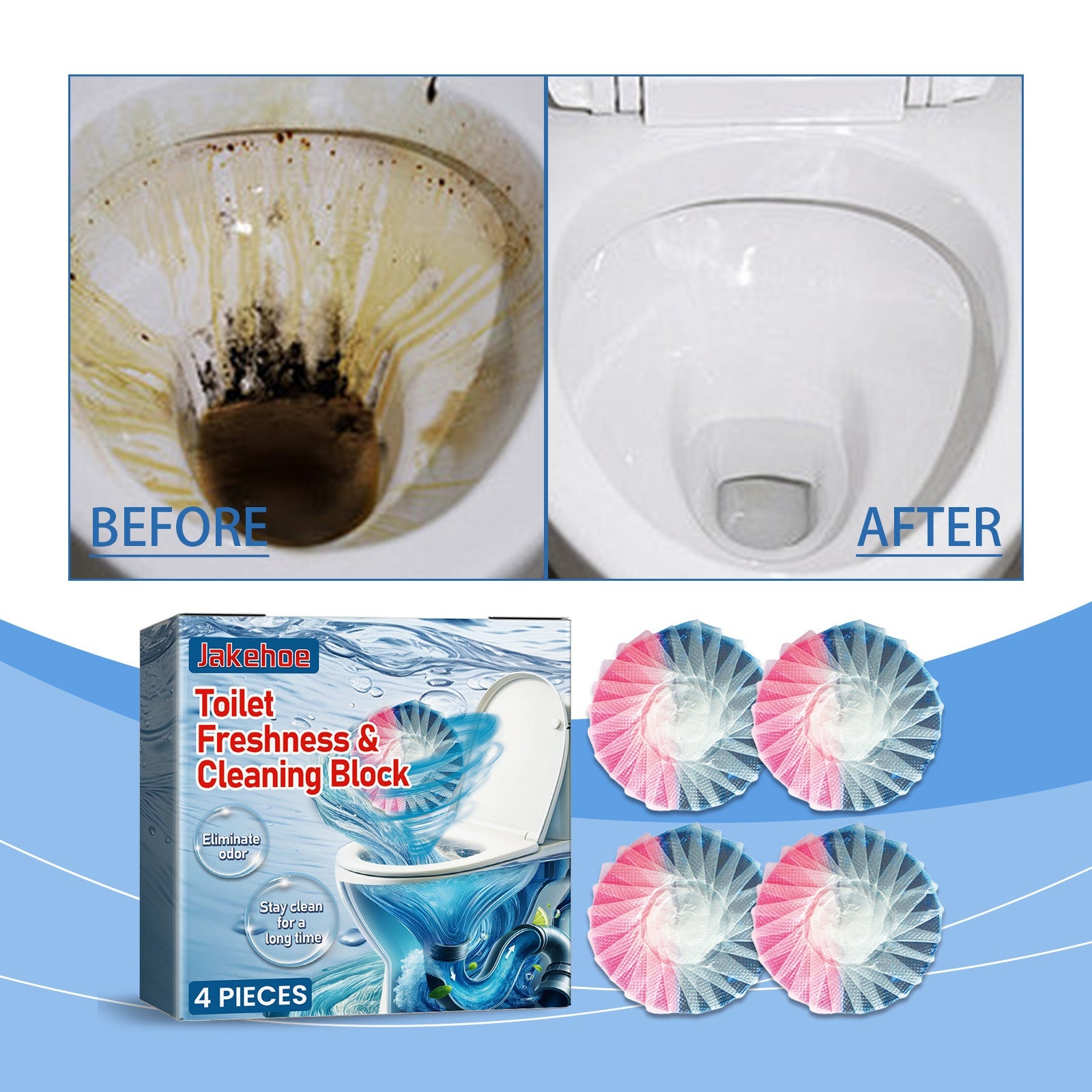Toilet Fresh Cleaning Block, Toilet Toilet Clean Fragrance Deodorization Automatic Release Easy To Use