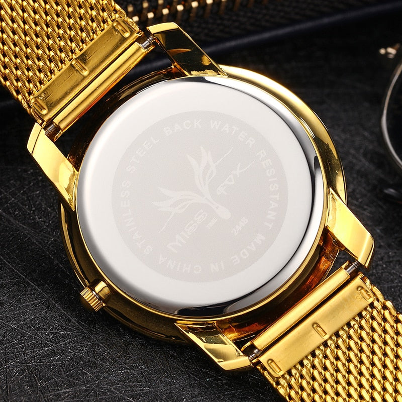 Clearance MISSFOX 2446 Unique Design Minimalist Watch Men Novel Stylish Male Watches Fashion Sports Quartz Wrist Watch For Men Women