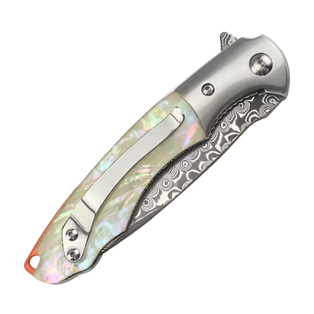 Pearl Japanese VG10 Pocket Knife with Clip & Mother of Pearl Handle