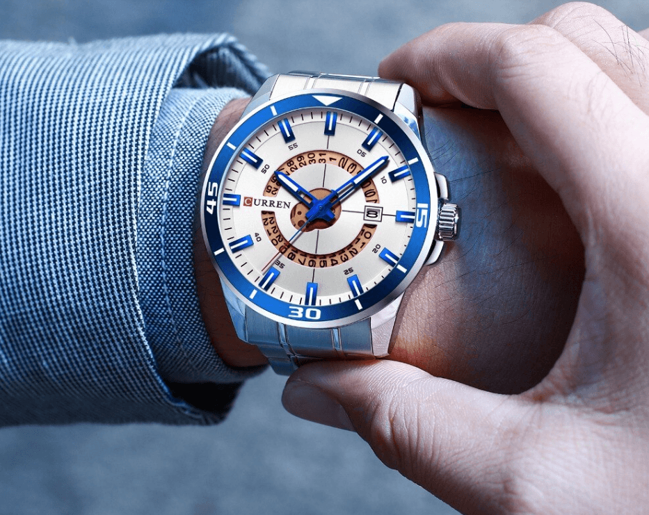 Men's Modern Sports Waterproof Watch Luxury Unique Design Fluorescent Hands Perfect Gift