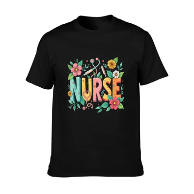 Cute Retro Groovy Nurse Flower Nursing 0CT9JL T-Shirt