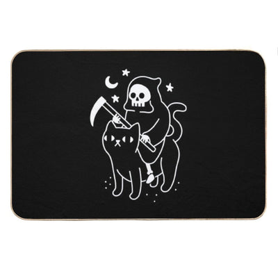 Death Rides A Black Cat Bath Mat