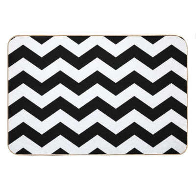 Black And White Zigzag Chevron Bath Mat