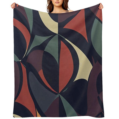 Dark Sixties Pattern All-season Throw Blanket