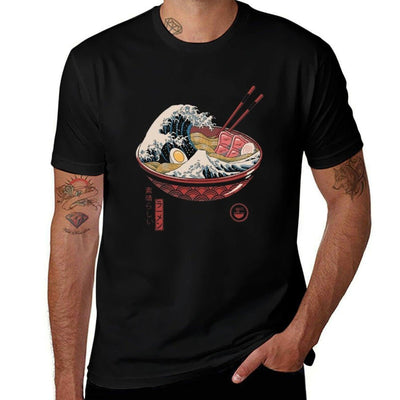 Great Ramen Wave Slim-fit Cut T-Shirt