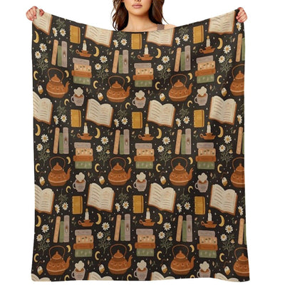 Sweet Bookish Dreams Throw Blanket