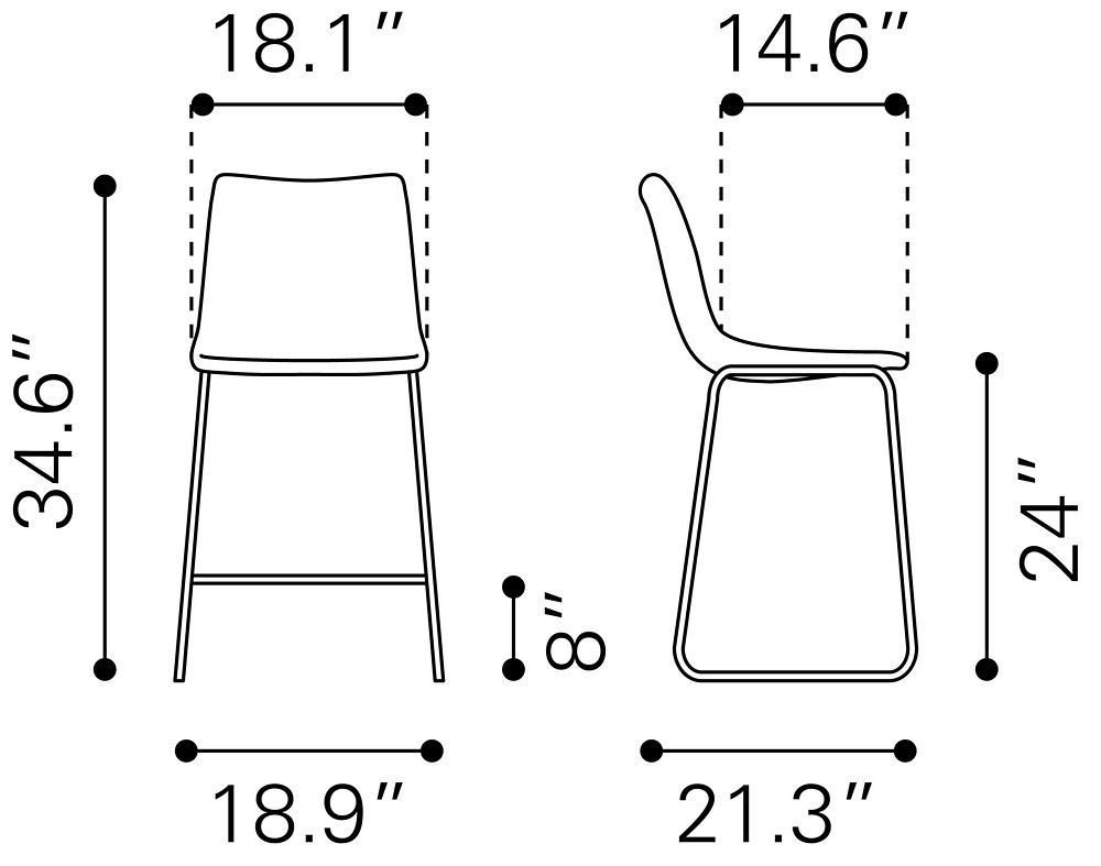Smart Counter Stool in Black