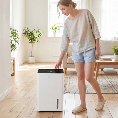 4000 Sq.Ft 80 Pint Compressor Dehumidifier with Drain HoseSmart Humidity Control and Child Lock-White