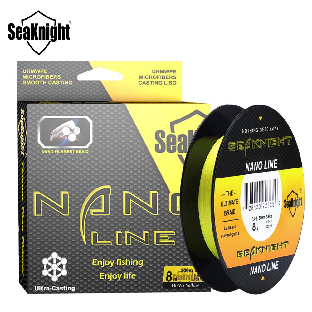 SeaKnight NANO 100M 300M 4 Strands Braided Fishing Lines Multifilament PE Fishing Line 4LB 6LB 8LB 10LB Diameter 0.07-0.12mm