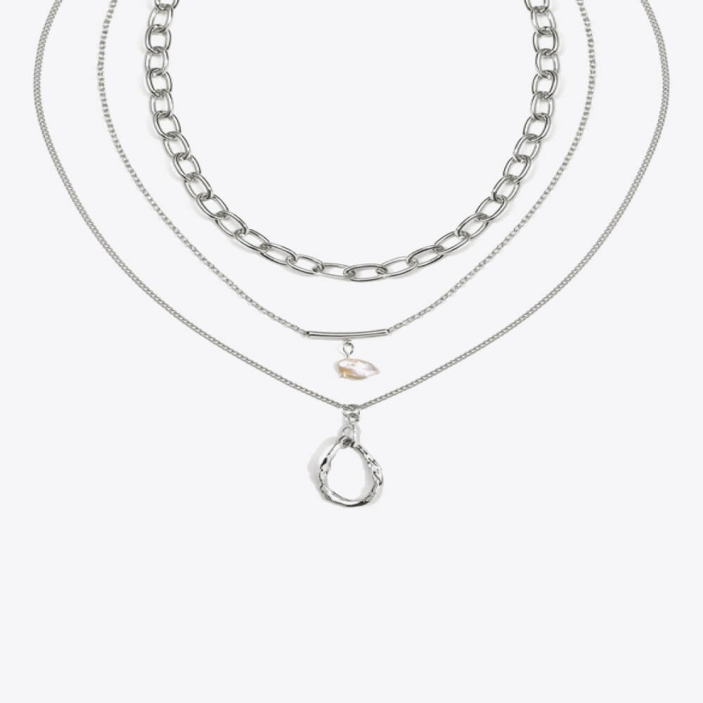 Want To Know You Better - Silver Triple-Layered Necklace