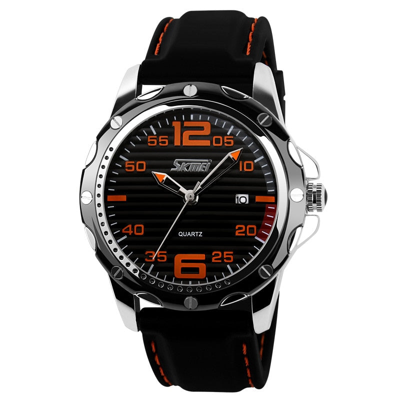 SKMEI 0992 Famous Brand Sport Jelly Quartz Men Casual Watch Calendar Date Work For Luxury Brand Men Dress Wristwatch 30M Waterproof