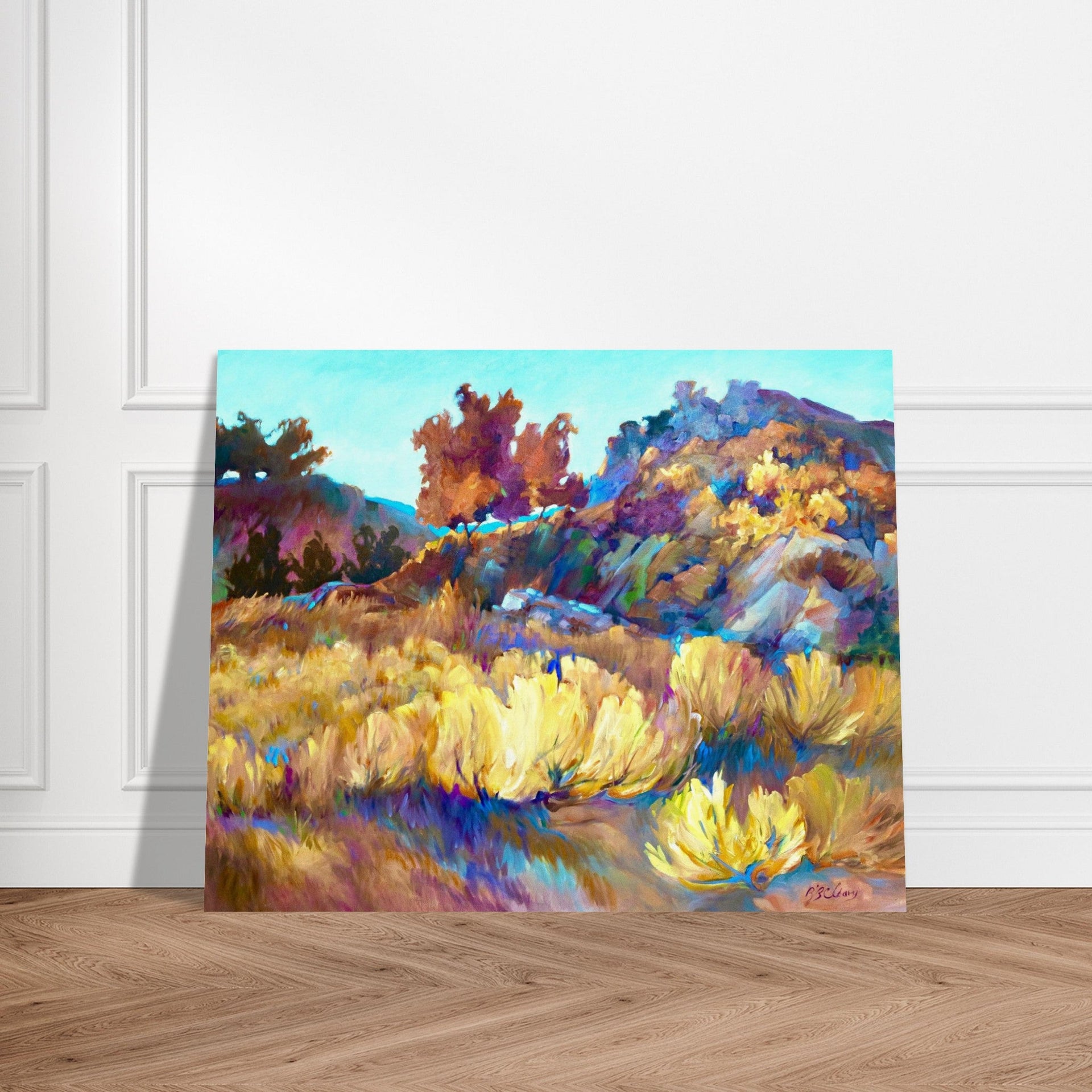 'Rock Ridge' Landscape I 16x20 Museum-Quality Matte Paper Poster | Original Artwork by American Artist Barbara Cleary