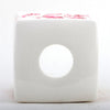 Staffordshire - Tang  Embossed Bird Tissue Box - Pink and White Crackle
