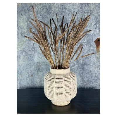 White Macrame Vase