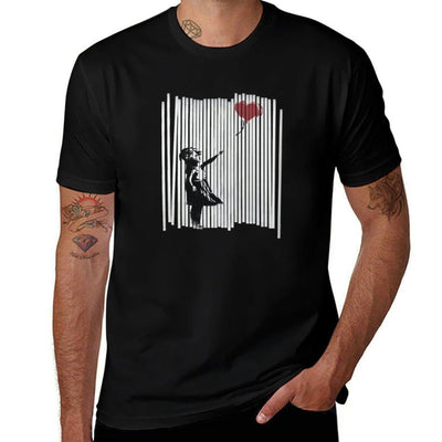 Hey! I Fixed It! Banksy Shredded Balloon Girl Fade-proof Color T-Shirt